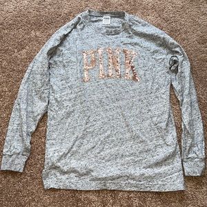 Victoria’s Secret PINK Grey Long Sleeve Shirt